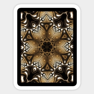 Brown and Gold Kaleidoscope Sticker